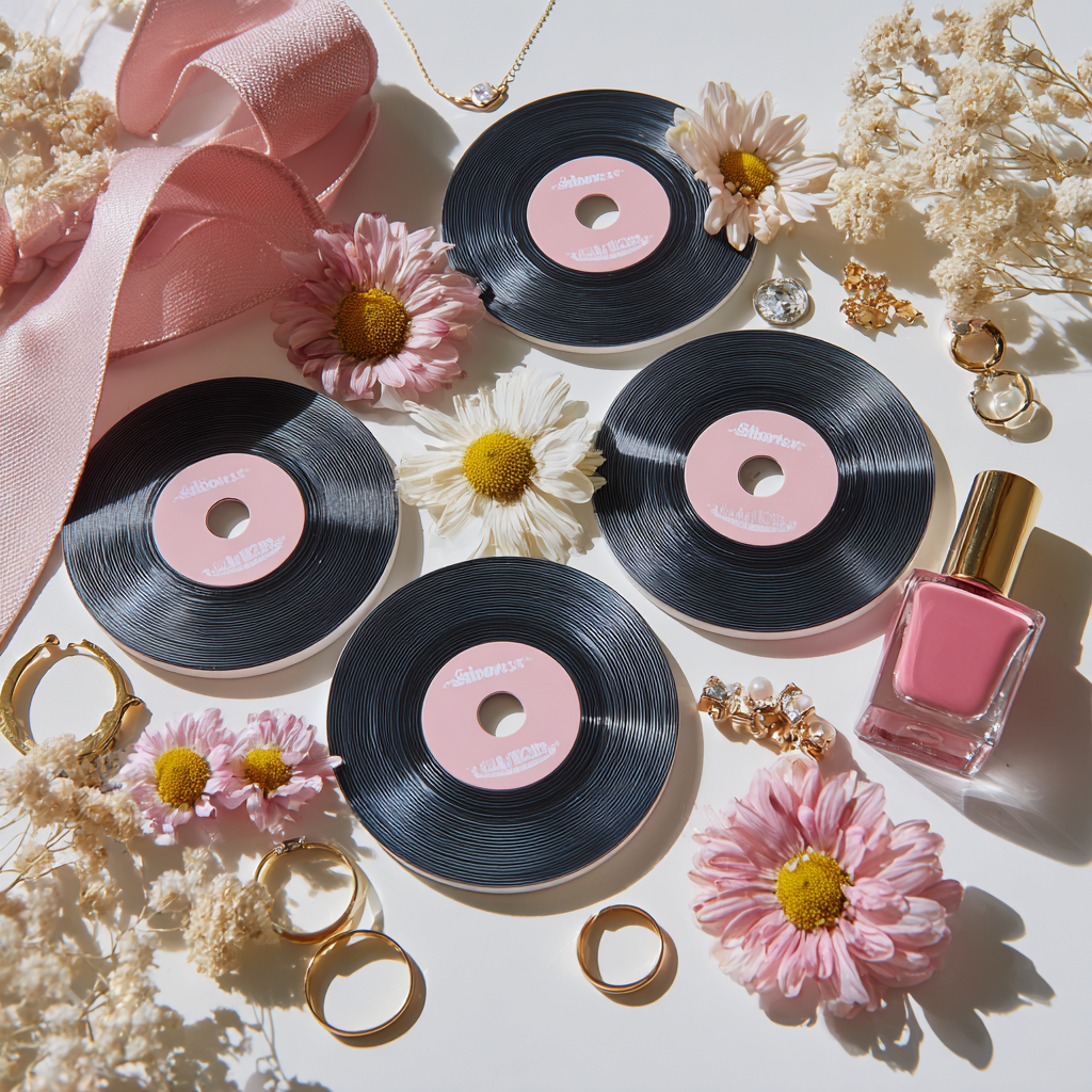 The Obsessive — miniature vinyl coaster set