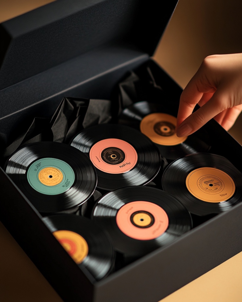 The Starter — miniature vinyl coaster set